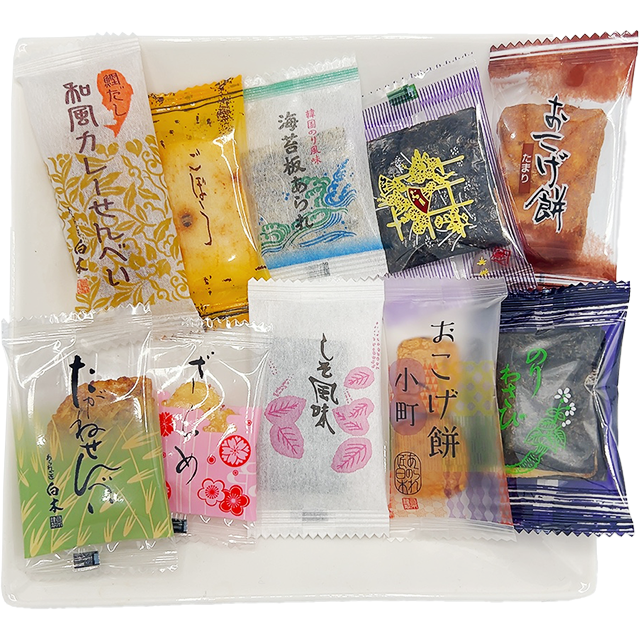 彩（いろどり）缶入り※8/20より10種類となります あられの匠 白木